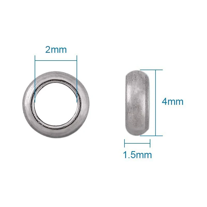 100 шт. разделители из нержавеющей стали для колец и бусин изготовления ювелирных