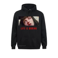 pulp fiction sex hoodie life is boring letter sportswear for men hip hop casual movie tops sweatshirt harajuku clothes