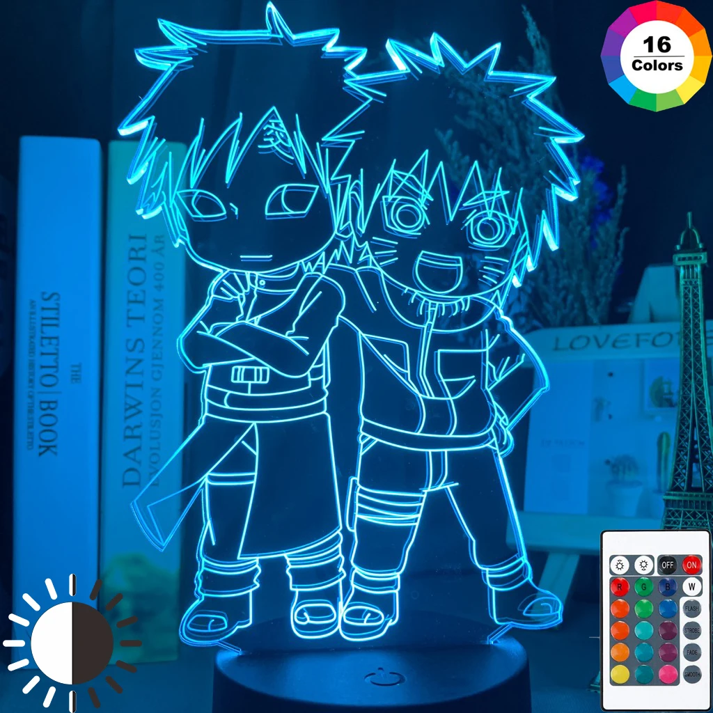 

3D Remote Control Touch Night Light Anime Boy Family Friend Colleague Bedside Bedroom Holiday Birthday Gift Night Light