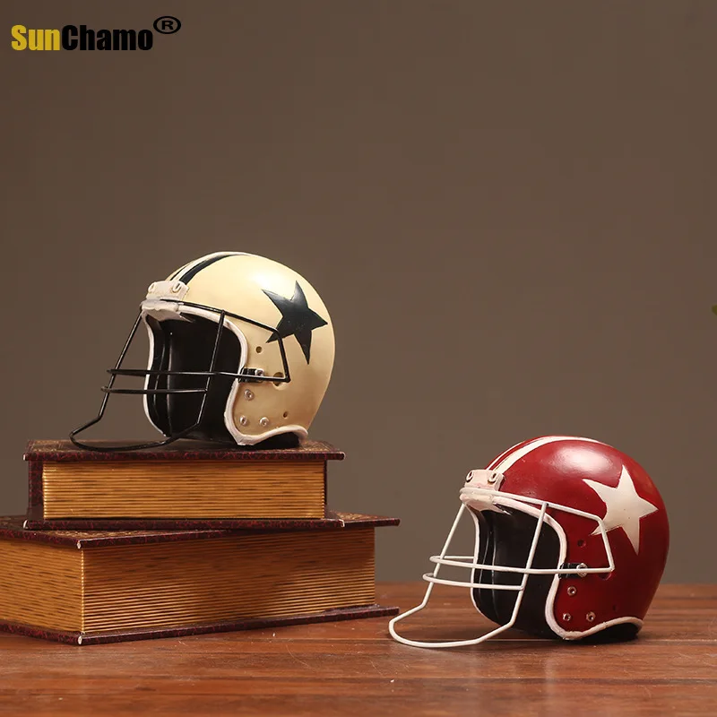 Retro American Olive Baseball Hat Creative Furnishings for Old Props Helmets Models Home Decoration Accessories Window Ornaments | Дом и сад