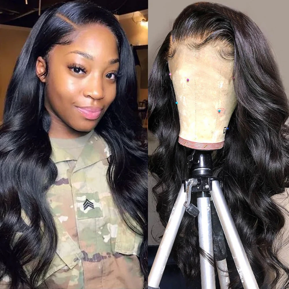 34 Inch Body Wave 13x4 Lace Frontal Wig HD Lace Front Human Hair Wigs For Women Brazilian Pre Plucked Wig With Baby Hair 180% enlarge