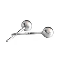 simple elegant 3 6mm s925 silver color beads stud earrings hypoallergenic fashion earrings for women oorbellen boucle doreille