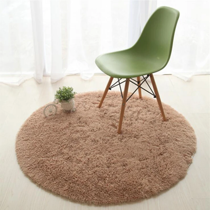 Плюшевый пол ковер стул Pat для гостиной коврик круглый ворсистый плюшевый