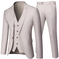 business suit jacket coat blazers trousers waistcoat mens wedding three pieces pants vest large size professional suits