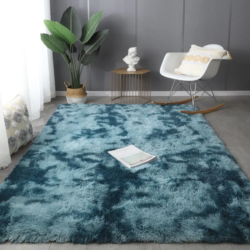 Пушистые абстрактные Коврики для спальни пушистый меховой ковер супер мягкий