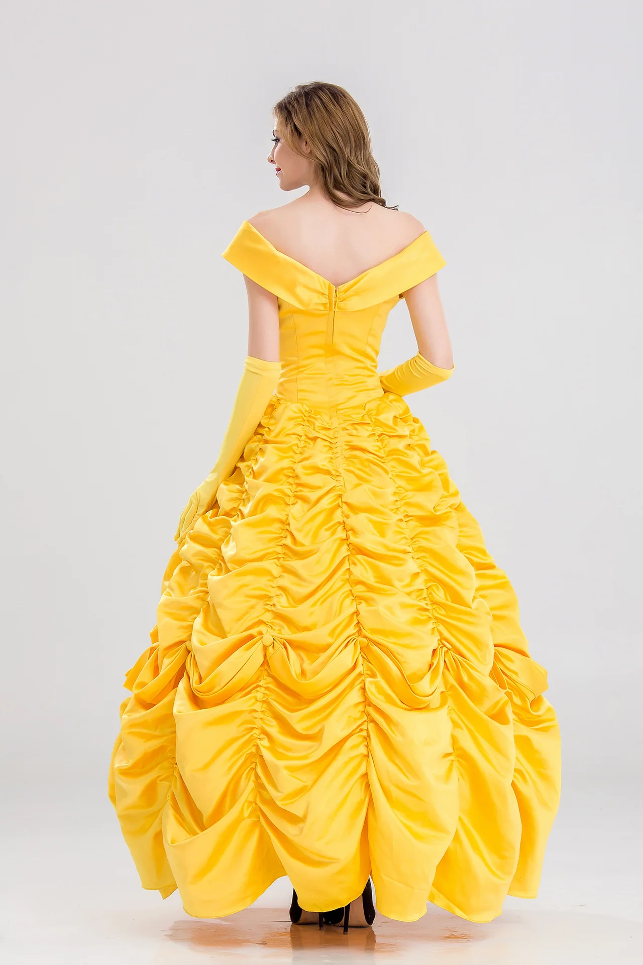 S 2XL Принцесса Белль нарядное платье косплей костюм с Перчатки|belle fancy dress|fancy