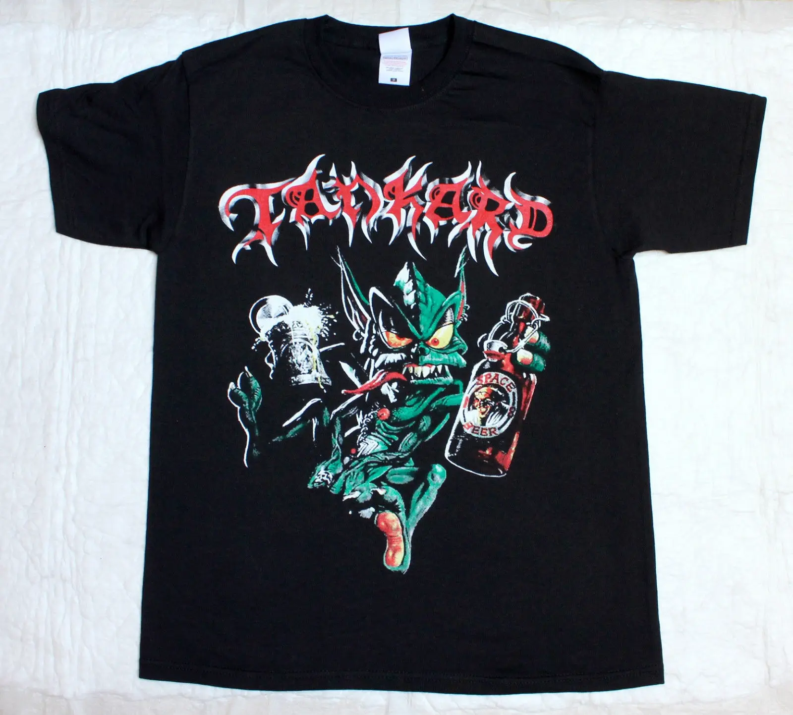 S 5XL TANKARD ALIENྕ THRASH METAL BAND ALCOHOL BEER TRASH Новая черная футболка мужская с принтом