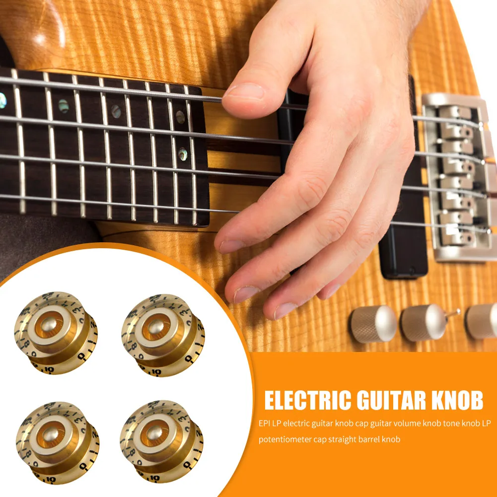 

4pcs Electric Guitar Knob Cap Guitar Volume Tone Button Parts for EPI LP Musical Electric Guitar Replacement Accessories