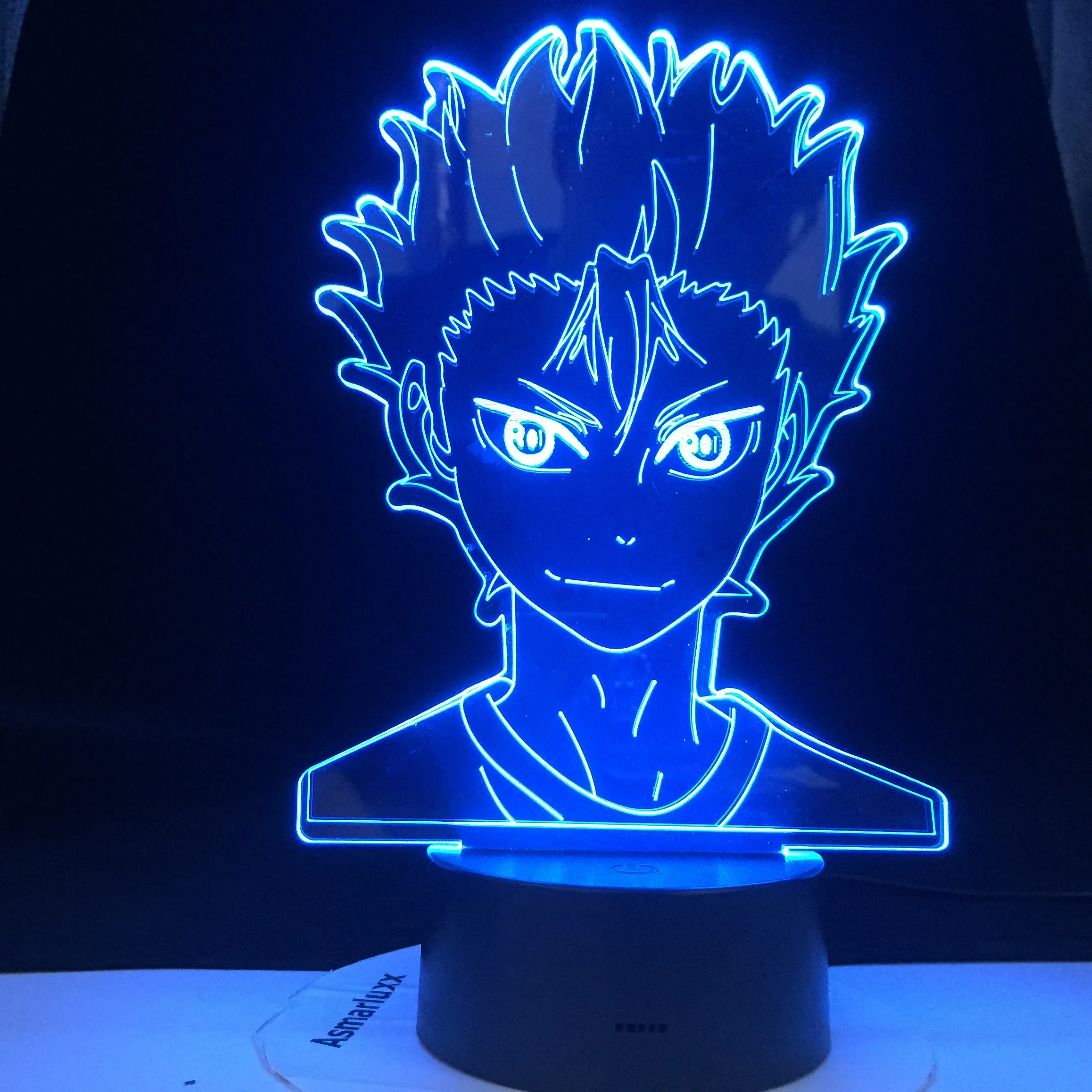 

Фигурка Haikyuu Nishinoya Yuu для детей, декор для детской спальни, светильник Rgb, цветной Настольный светодиодный ночсветильник, манга, 3d лампа, аниме, подарок