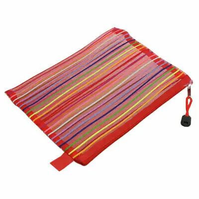 10 шт. Разноцветные полосатые красные нейлоновые застежки-молнии A5 папки для файлов от AliExpress WW