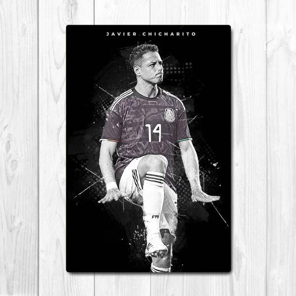 

New Javier Hernandez Soccer Football Player Art Wall Decor Tin Sign Vintage Garage Sign Bar Club Cafe Garage Farm Decor