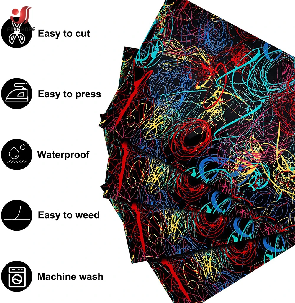 Термотрансферный виниловый переливающийся термопресс из ТПУ с разноцветными