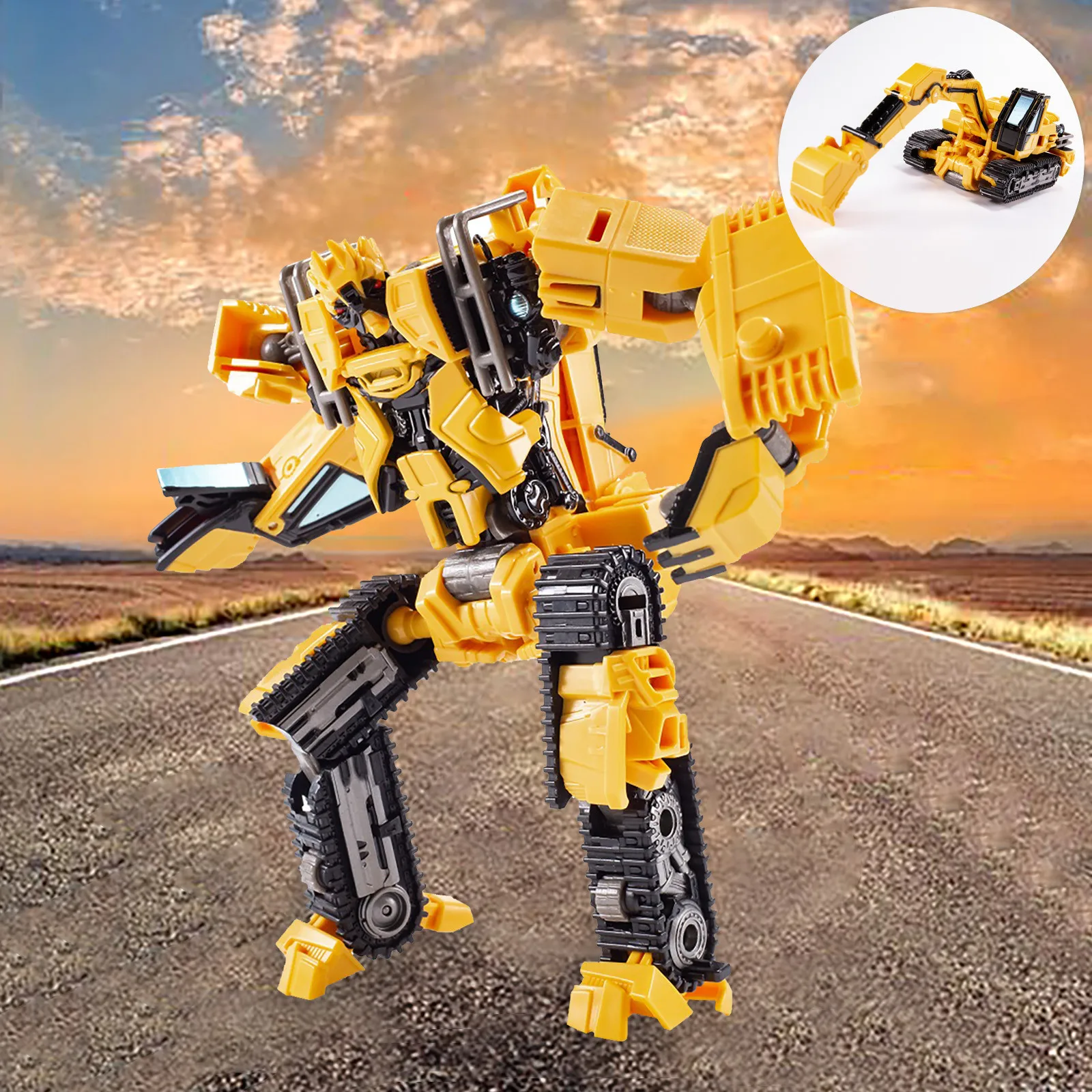 Экскаватор Рождественский детский машинка трансформер робот игрушки инженерная