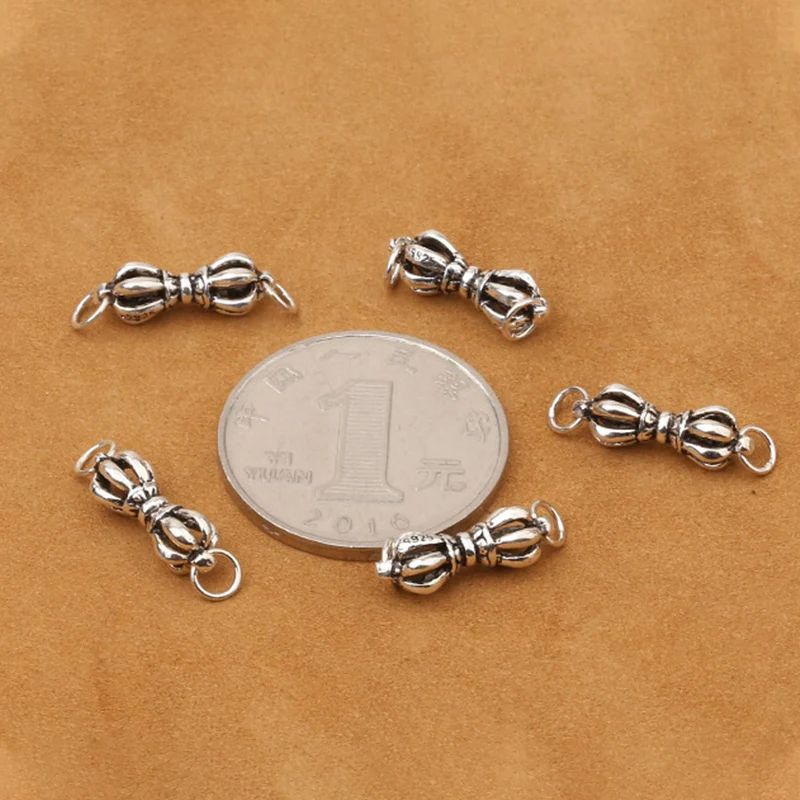 Wholesale Batch S925 Sterling  DIY Thai Silver Exotic Accessories bracelets Human Face Puba And Magic Vajra Pendant