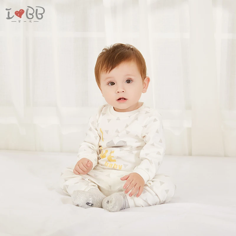 Детский комбинезон из 2 предметов с длинными рукавами для новорожденных одежда