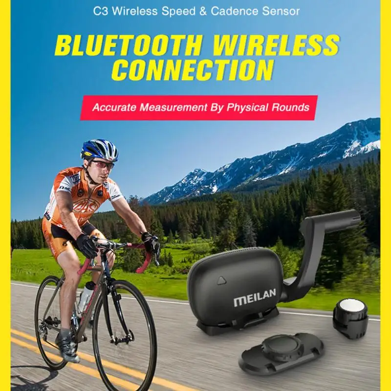 

MEILAN C3 Wireless Bike Speed Sensor &Cadence Sensor Waterproof Bluetooth BT4.0 Sensore For Bike Computer Speedometer Trainer