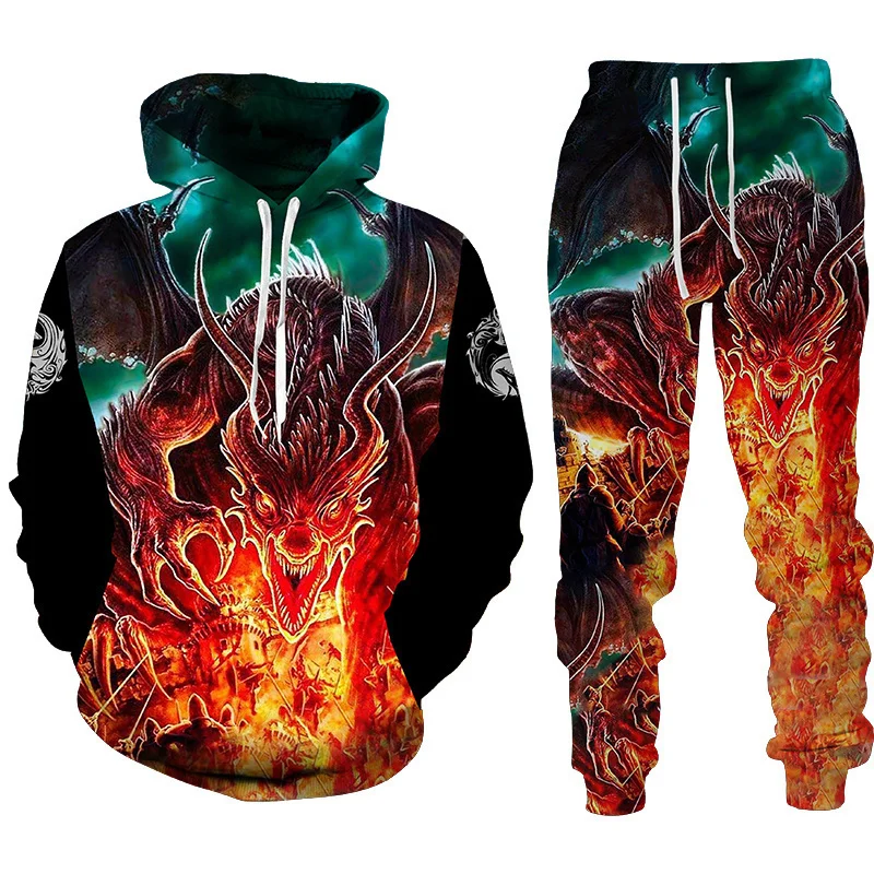 

Flying Dragon 3D Printed Men Women Hoodies/Pants/Tracksuit Casual Long Sleeve Cool Sport Suits Couple Pullovers Outfits