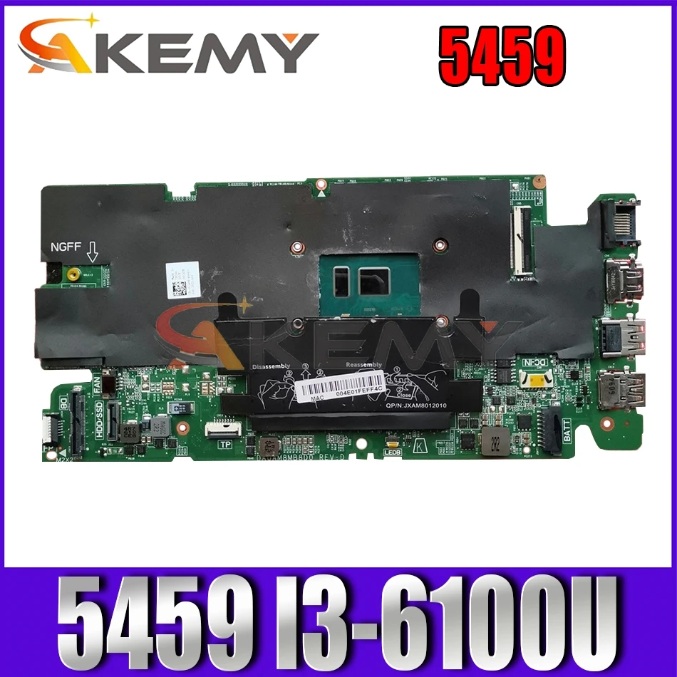 

Akemy CN-0GC4PN GC4PN FOR Dell Vostro 5459 Laptop Motherboard DA0AM8MB8D0 REV:D I3-6100U Mainboard notebook PC