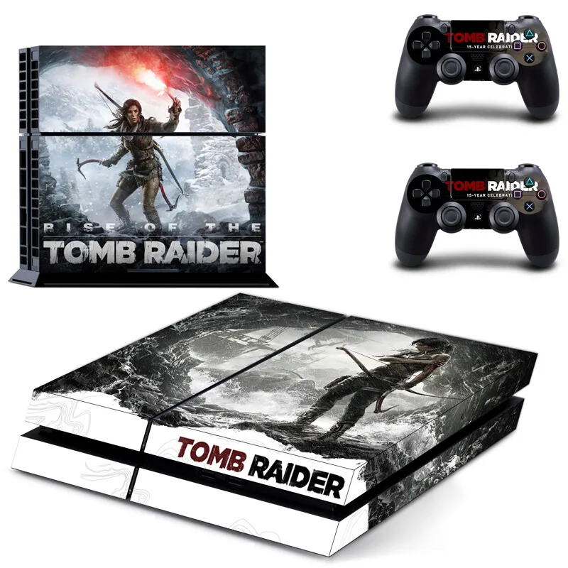 Tomb Raider PS4 Stickers Play station 4 Skin Sticker Decals Cover For PlayStation 4 PS4 Console & Controller Skins Vinyl