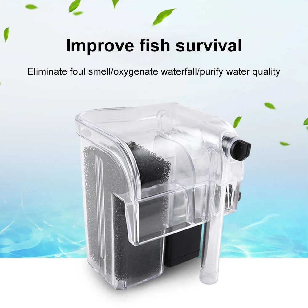 

Filter Outside Aquarium Waterfall Pump Suit for Water Circulation Biochemical Water Filtration Oxygenation of Aquarium Water
