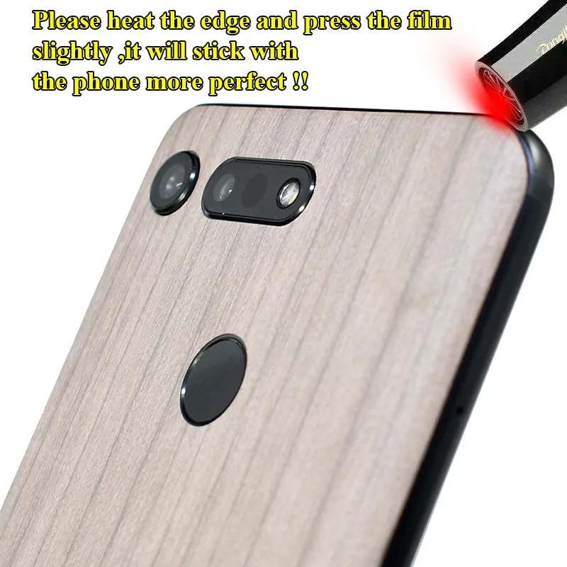 For Huawei Honor View20 10 P30 P20 Mate 20 20X Pro Lite Back Cover 3D Imitation Wood Grain Protection Skin Decal Sticker Film | Мобильные