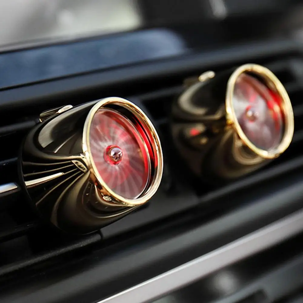 

1 PCS Atmosphere Lights Car Perfume Super Cool Fan Top Quality Car Air Freshener Vent Clip Outlet Fragrance Auto Accessories