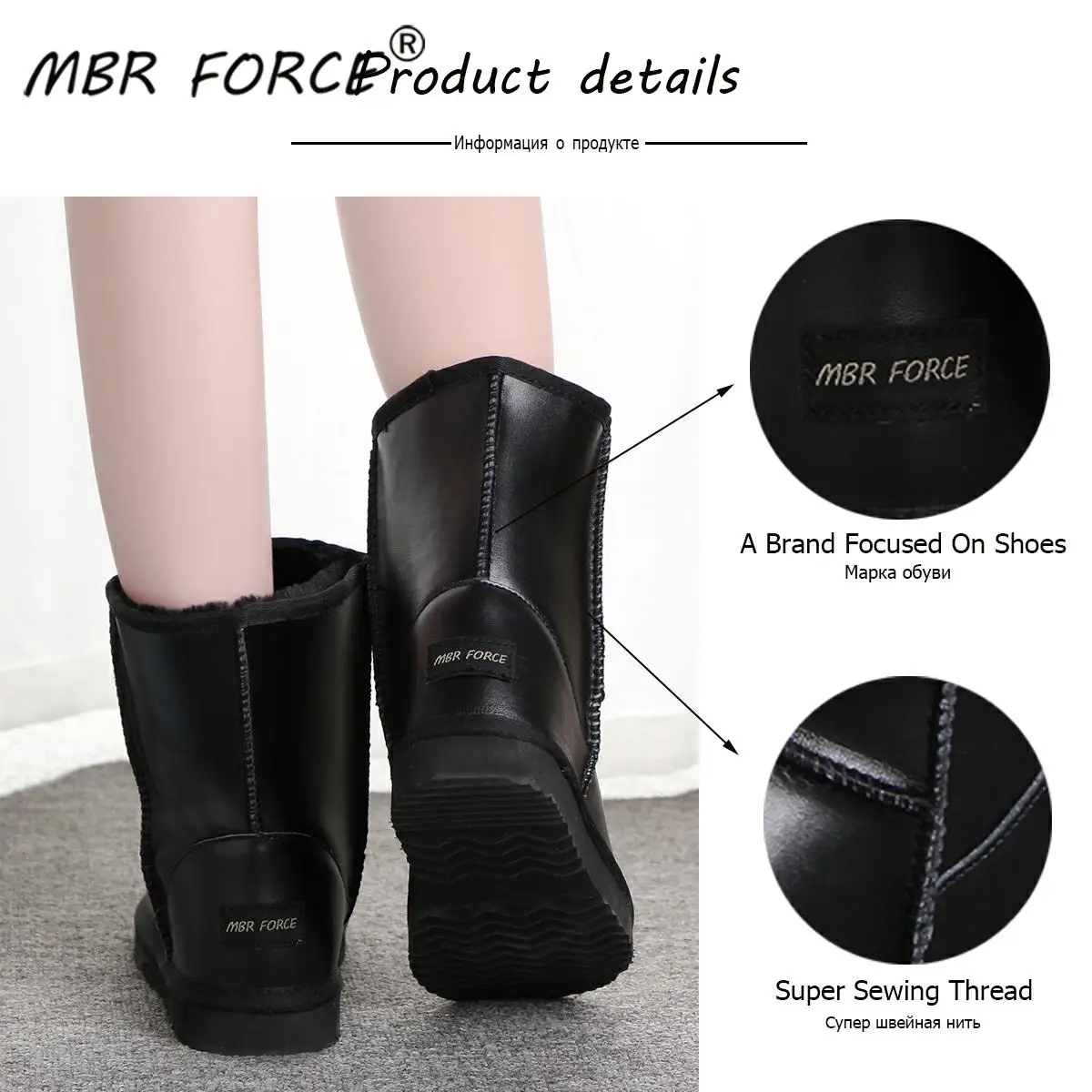 MBR FORCE/австралийские классические женские зимние ботинки наивысшего качества из