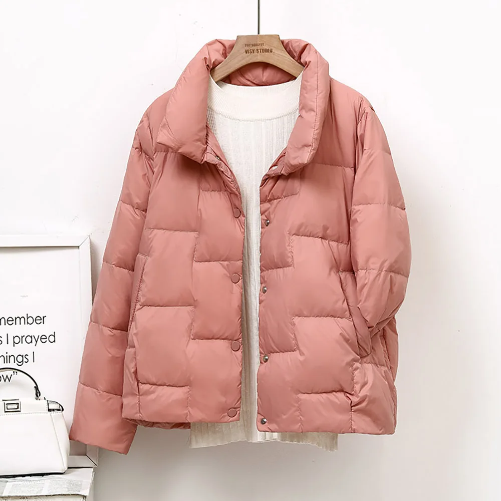 

Winter Women Jacket Warm Coat Ultralight Thin Down White Duck Down Hooded Jackets Female Outwear Portable Long Sleeve Parkas