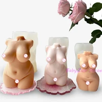 3d busty woman candle silicone mold aromatherapy candle making female body torso design candle mold