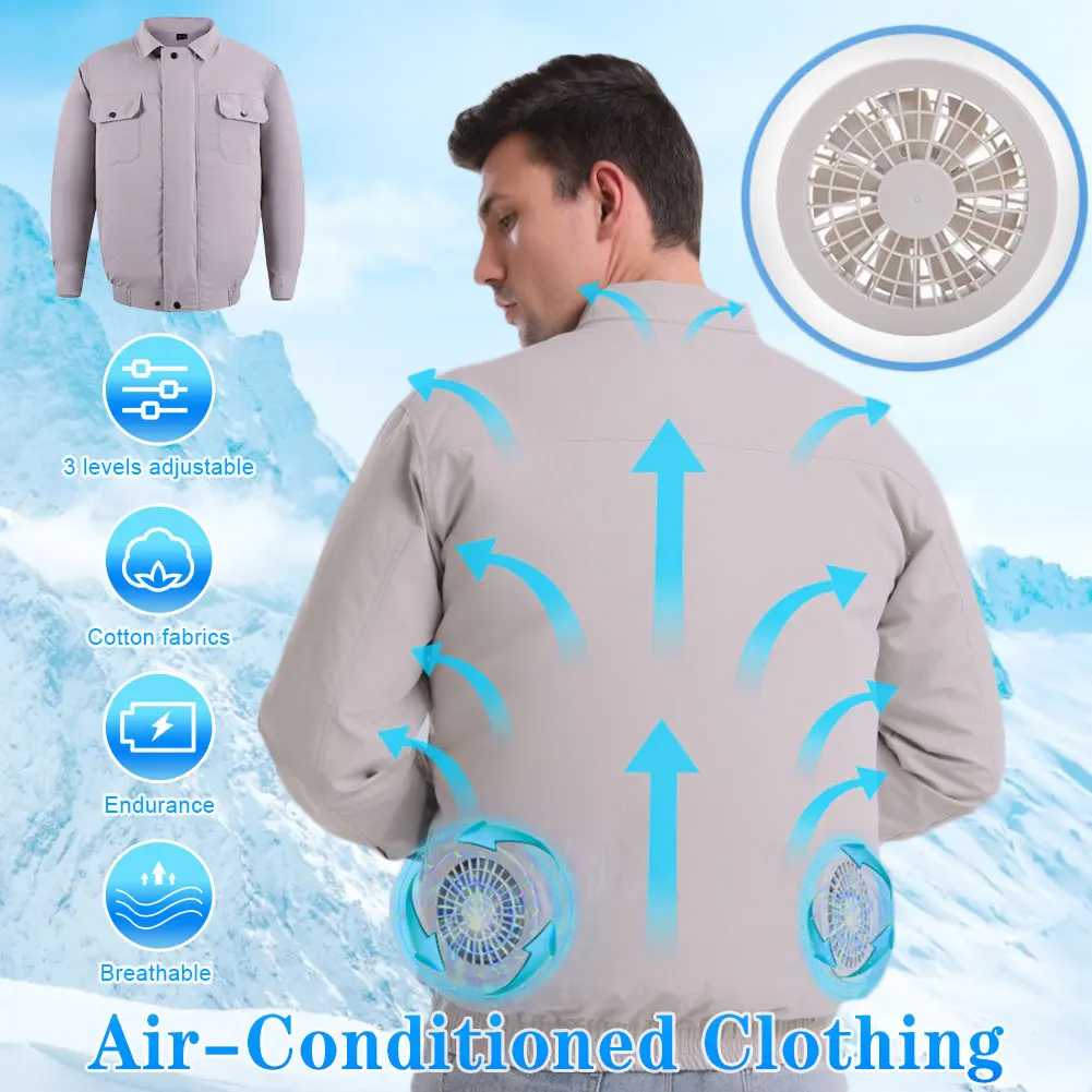 

Summer Cooling Air-conditioning Clothes With Fan Clothes USB Charging Fan Clothes Outdoor Fishing Clothes