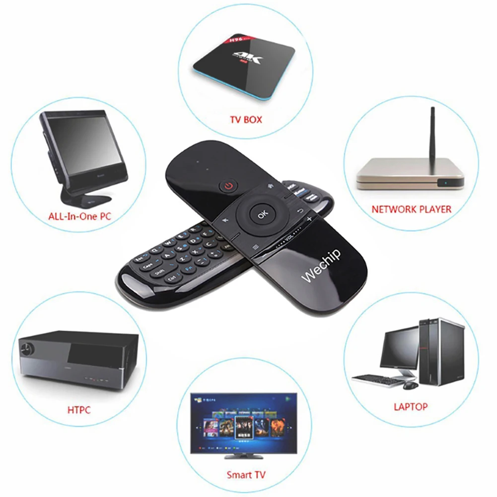

W1 Ultra-slim 2.4G Wireless Keyboard Motion Sense Air Mouse Controller for Laptop Smart TV PC Android TV BOX