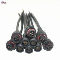 5 10 pairs 3 pin connector male to female waterproof cable ip68 with 20cm pigtail wire for led modules ws2811 2812b led strip
