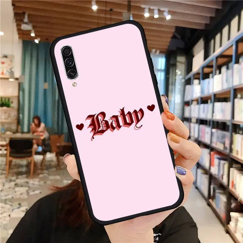 

Babe babygirl honey line Text art Phone Case For Samsung galaxy A S note 10 7 8 9 20 30 31 40 50 51 70 71 21 s ultra plus