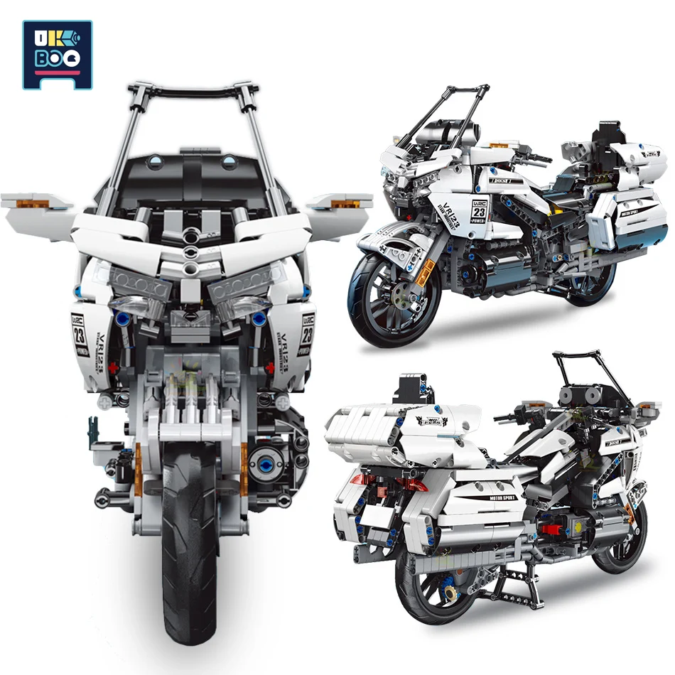 

1328Pcs High-Tech Speed Champion Motorcycle Model Building Blocks City Sport Race Car Bricks Educational Toys For Children Gift
