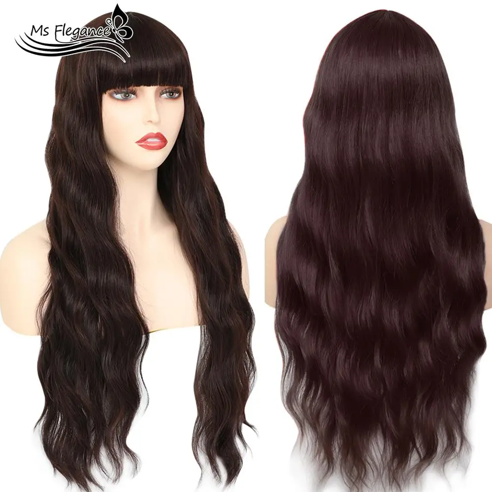 Женский длинный синтетический парик MS Red Wig из термостойкого волокна для косплея
