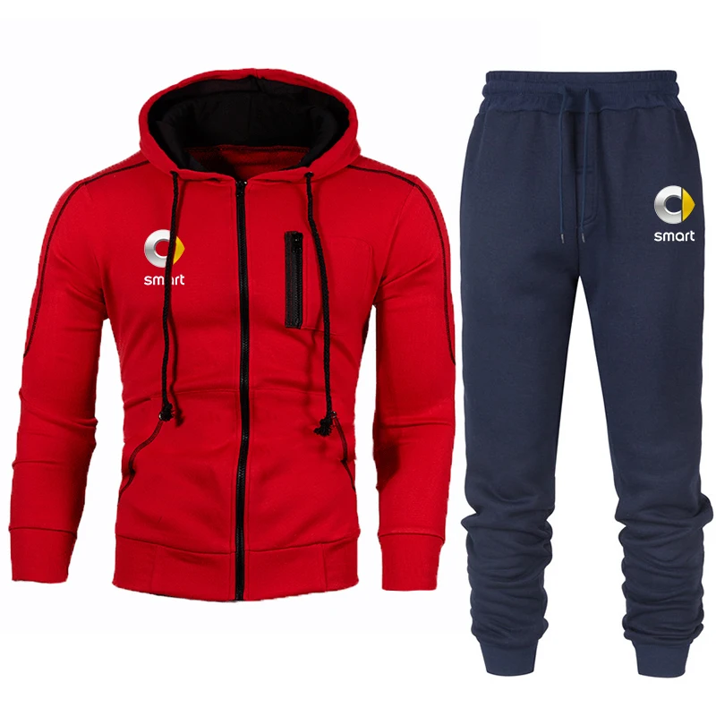 

New Brand Men Clothing SMART racksuit 2 Piece Hoodies+Pants Men's Hoodie Set Sports Suit Streetswear Jackets Man Sets