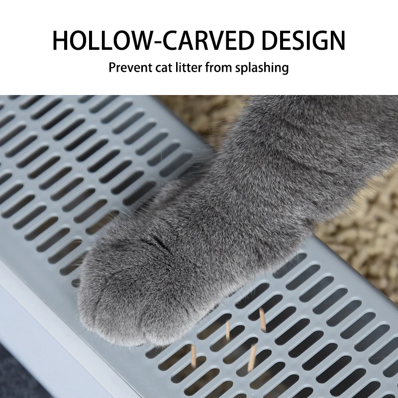 Полузакрытый кошачий Туалет большой размер поддон анти разбрызгиватель