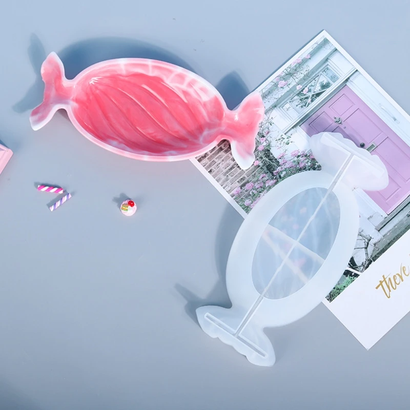 

Crystal Epoxy Resin Mold Candy Plate Dish Casting Silicone Mould DIY Crafts Making Tool J60E