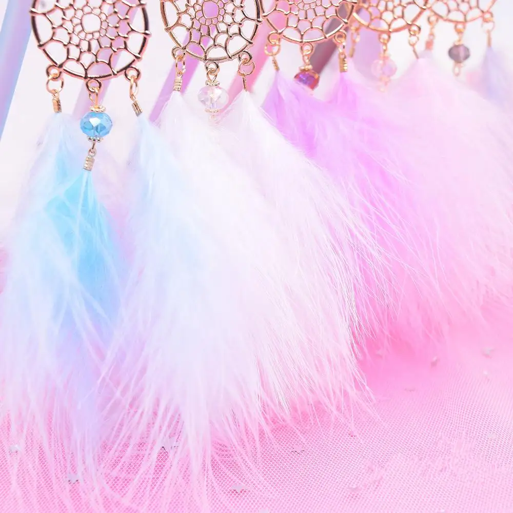 Перьевая гелевая ручка с подвеской Coloffice черная чернильная Канцелярия для