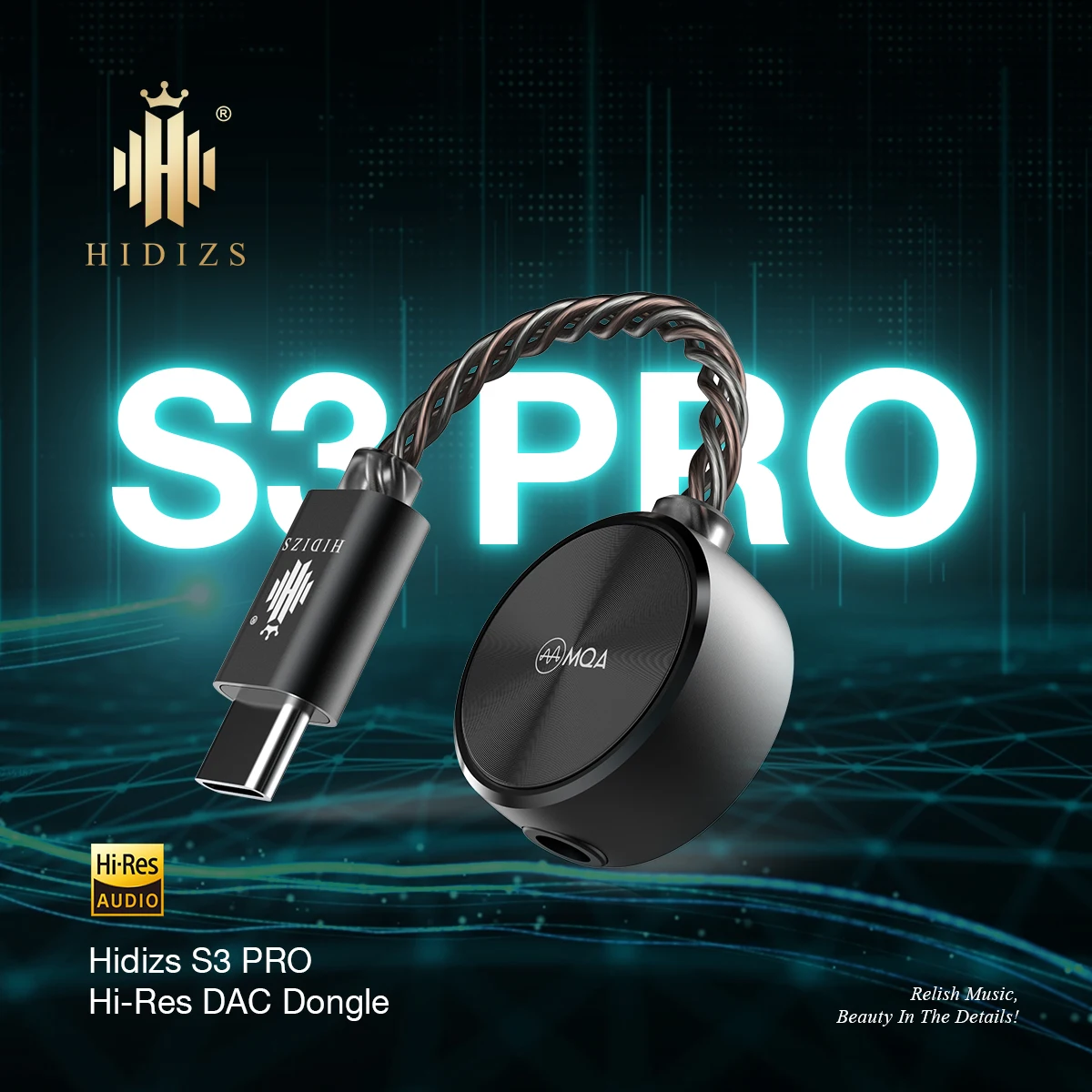 Hidizs S3PRO ультра портативный ЦАП высокого разрешения USB C Type-C до 3 5 мм усилитель с MQA 8X