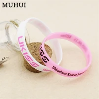 kpop ukiss logo candy color silicone sport bracelet women best friend rubber wristband men jewelry pulsera gift