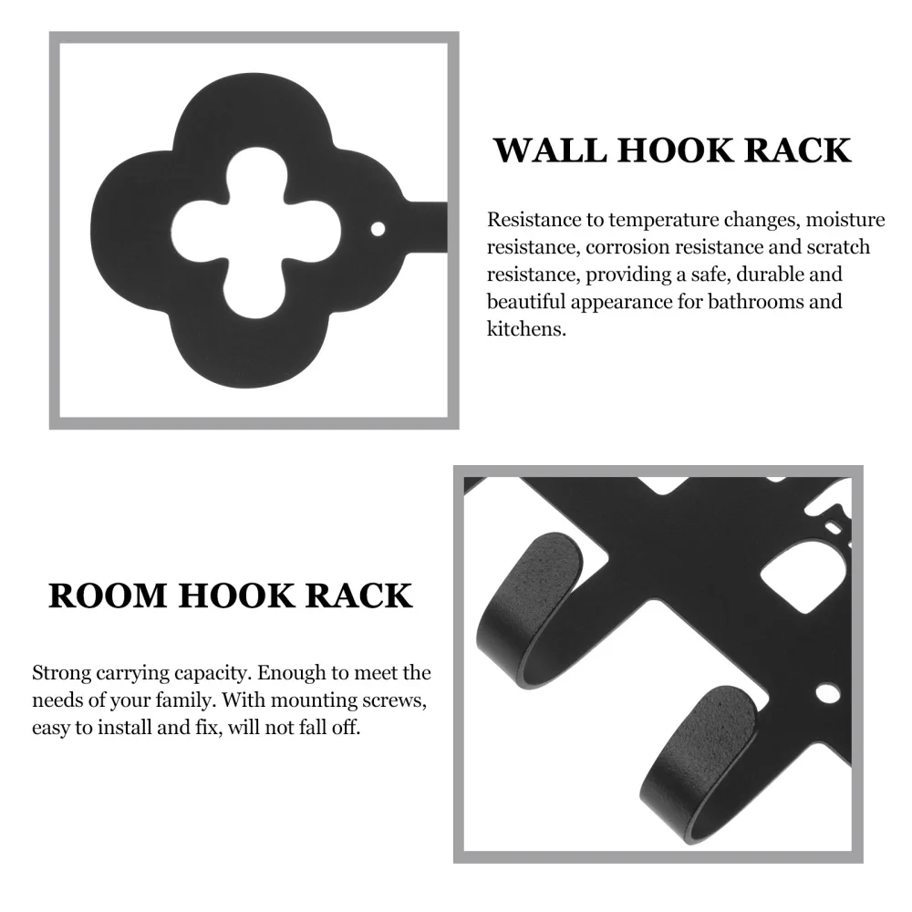 

1pc Home Living Room Kitchen Entrance Wall Hooks Rack with 4 Hanging Hooks
