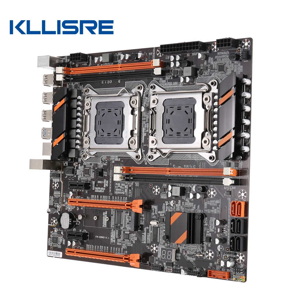 Kllisre X79 двойной Процессор материнская плата LGA 2011 E ATX основная USB3.0 SATA3 PCI 3 0 16X NVME M.2 SSD