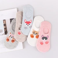 5 pairs harajuku women funny patterned short cotton socks colored hipster ankle cool women student cute casual art sox