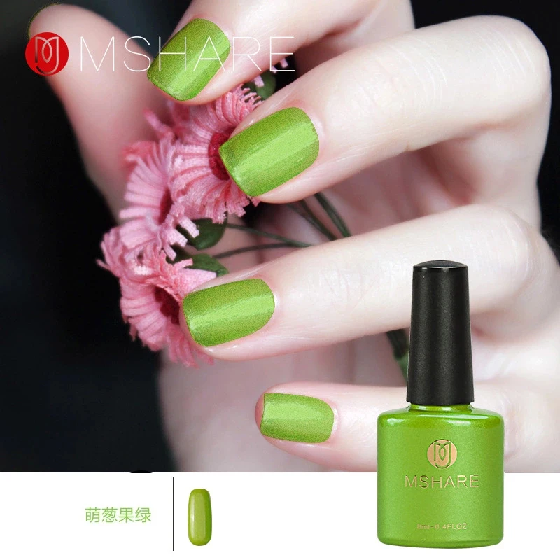 MSHARE Green Гель лак для ногтей 8 мл долговечный впитывающий УФ гель покрытие из