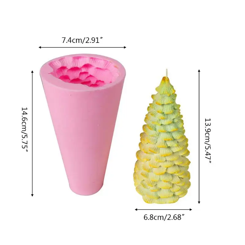 3D Рождественская елка свеча плесень Силиконовое Мыло Плесень глина делая сделай