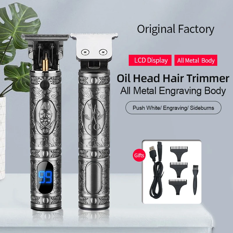 

New USB Rechargeable Baldheaded Hair Clipper Electric Hair Trimmer Cordless Shaver Trimmer 0mm Men Barber Hair Cutting Machine