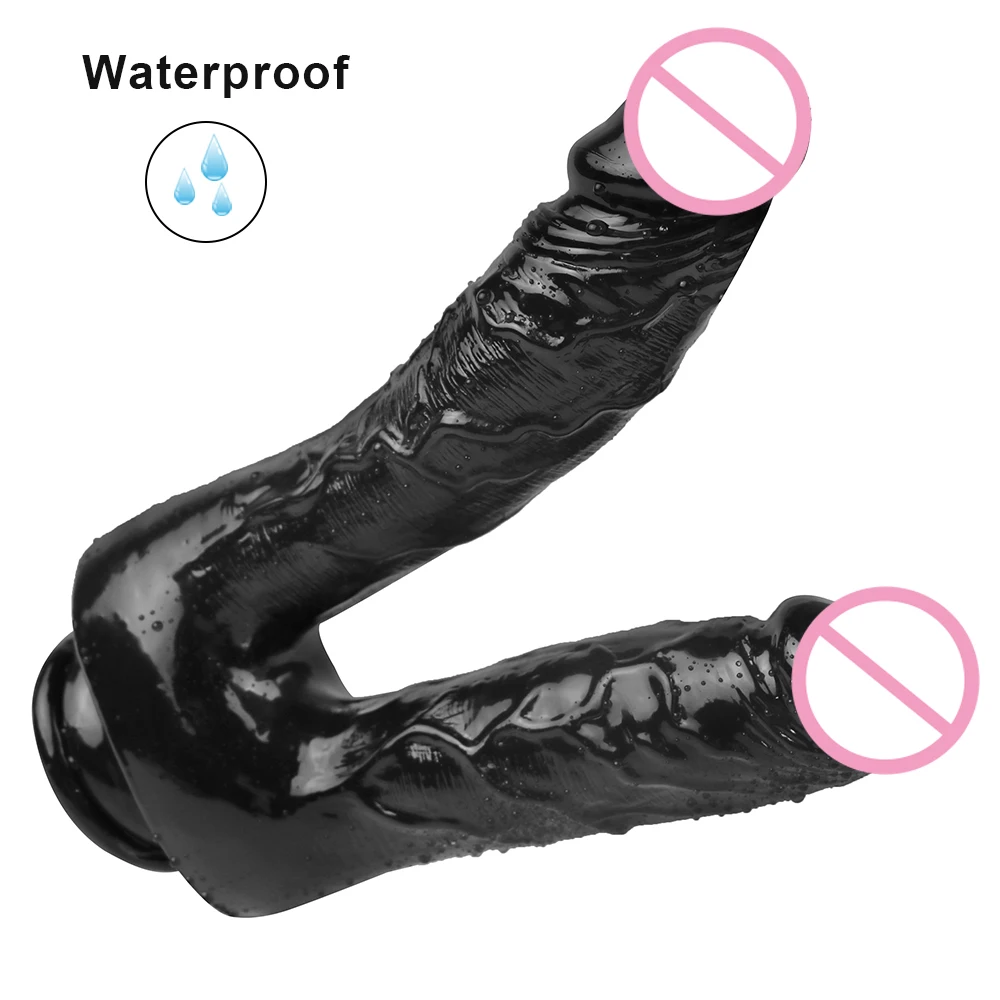 Двойной фаллоимитатор гибкий мягкий Желейный Вагинальный Анальный женский гей