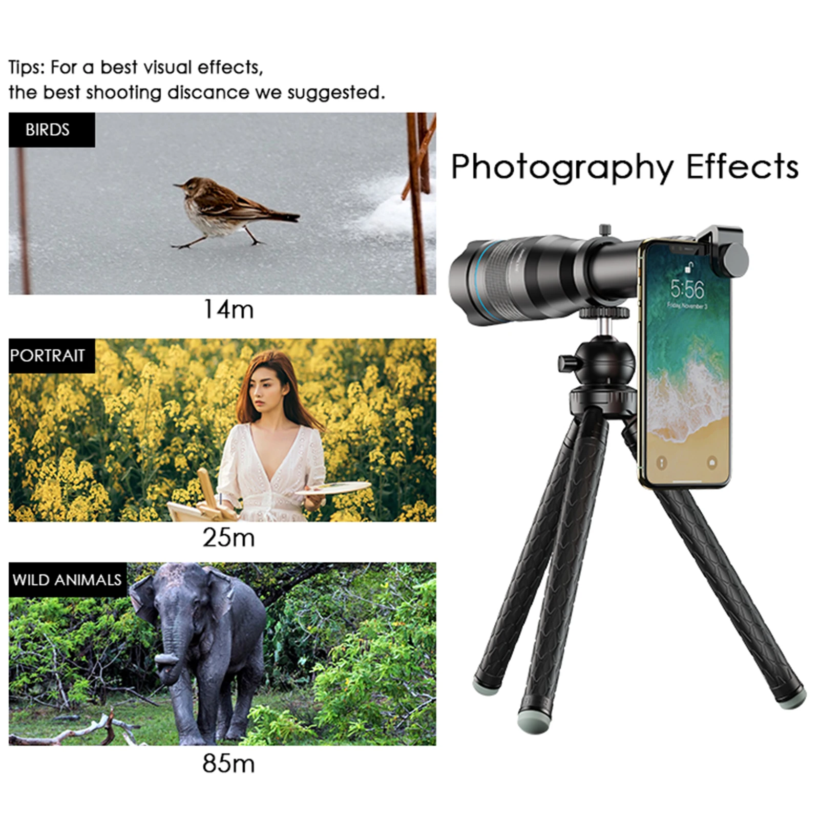 

Tongdaytech 60 X HD Мобильный телефон объектив камеры телескоп зум макрообъектив для IphoneSamsung смартфон рыбий глаз Lente Para Celular