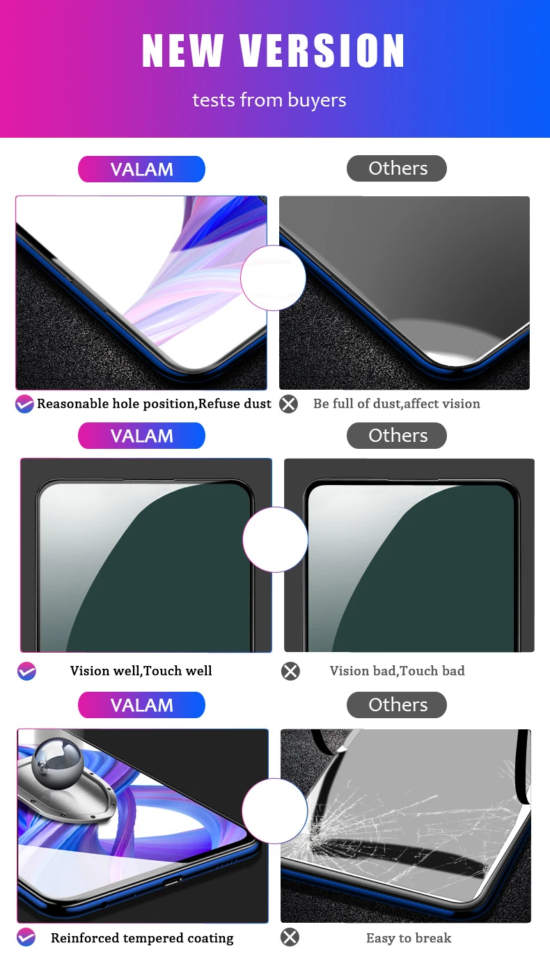 Защитная пленка VALAM из закаленного стекла для huawei P smart Z, полное покрытие для huawei P smart plus Z, защитное стекло